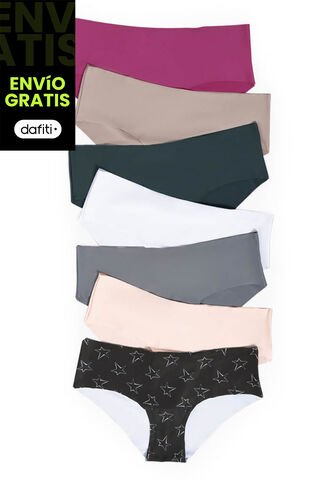 Cachetero Paq X7 Mujer Multicolor FI 32957 Formas Intimas