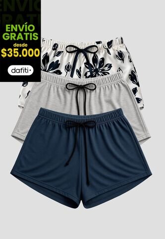 Short Paq X3 Mujer Multicolor Fi 112360 Formas Intimas