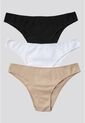 Panty Paq X3 Mujer Negro/Blanco/Piel FI 96450 de Formas Intimas