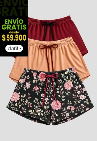 Short Paq X3 Mujer Multicolor Fi 112357 Formas Intimas