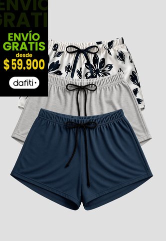 Short Paq X3 Mujer Multicolor Fi 112360 Formas Intimas