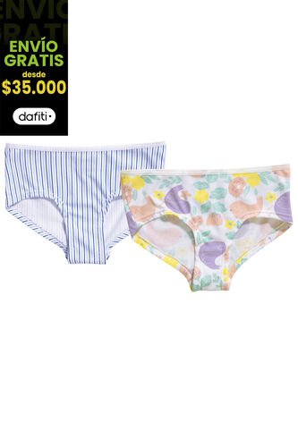 Cachetero Paq X2 Infantil Femenino Multicolor FI 296 Formas Intimas