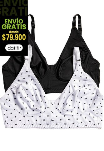 Brasier Paq X2 Mujer Multicolor FI 33565 Formas Intimas