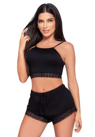 Multiusos Mujer Negro Fi 9473 Formas Intimas
