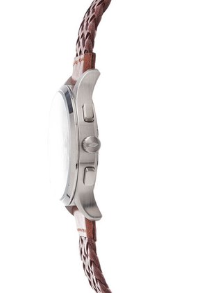 Reloj Café-Plateado Fossil