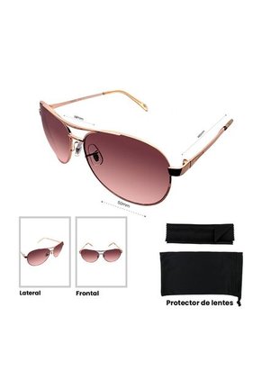 Gafas Fossil Modelo Fw51 Oro Rosa Mujer