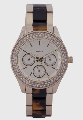 Reloj Dorado-Café Fossil