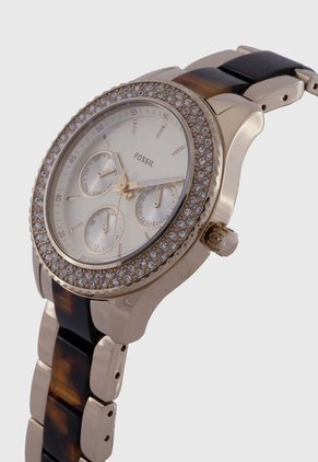 Reloj Dorado-Café Fossil