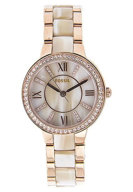 Reloj Fossil Oro Rosa-Blanco Perla