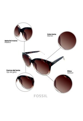 Gafas Fossil Modelo Fw186 Havana Mujer