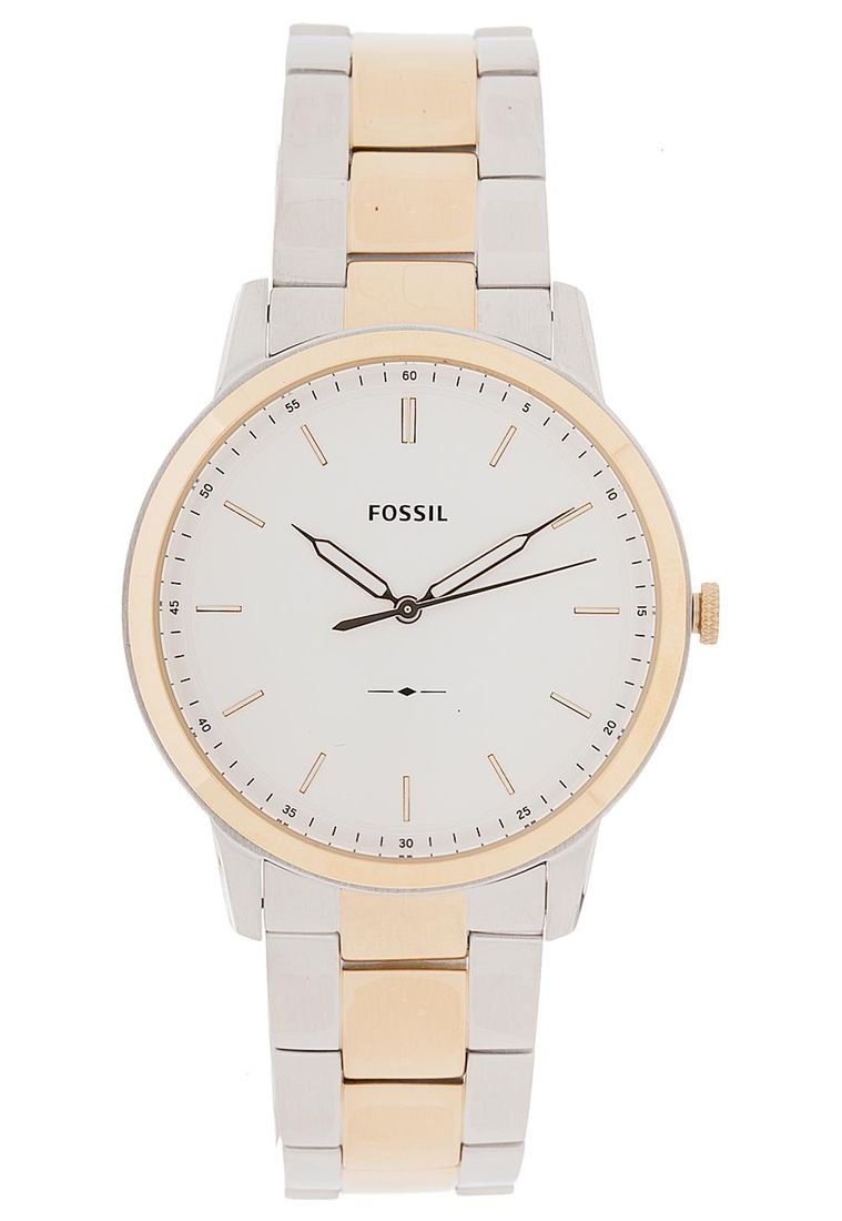 reloj fossil mujer plateado con dorado