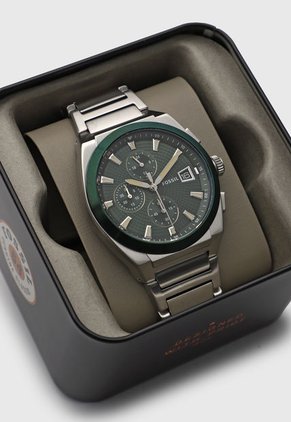 Reloj Plateado-Verde-Beige Fossil