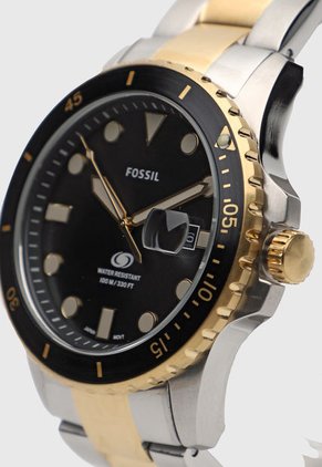 Reloj Negro-Plateado-Dorado Fossil