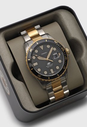 Reloj Negro-Plateado-Dorado Fossil