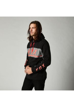 BUZO FOX PRO CON CAPUCHA MERZ NEGRO/GRIS