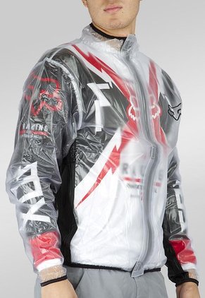 Impermeable Fox MX Fluid Rain Negro-Transparente