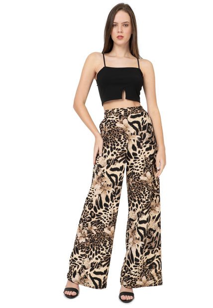 PANTALON PALAZZO ANIMAL PRINT FRANCYLEON - Compra Ahora | Dafiti Colombia