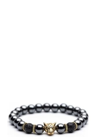 Pulsera Manilla Hombre Piedra Natural Hematita B020335 Frenezi