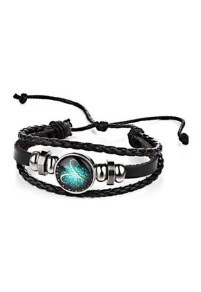 Pulsera Manilla Cuero Constelaciones Zodiaco