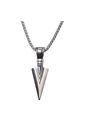 Dije Collar Punta Flecha Hombres 319 Plateado de Frenezi