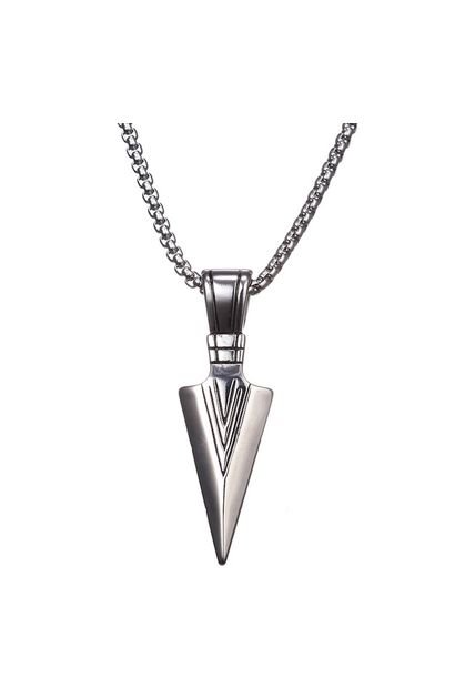 Dije Collar Punta Flecha Hombres 319 Plateado