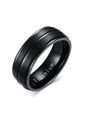 Anillo 100% Carburo Titanio 3 Lineas Hombre 8mm Negro de Frenezi