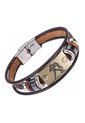 Manilla Pulsera Zodiaco Cierre Acero Cuero XY17018 de Frenezi