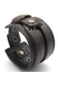 Brazalete Ancho En Cuero - Color Marron de Frenezi