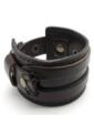Brazalete Ancho En Cuero - Color Marron de Frenezi