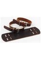 Brazalete Cuero Doble Correa - Color Marrón de Frenezi