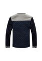 Chaqueta Casual Universitaria Hombres MJ100 Azul Gris de Frenezi