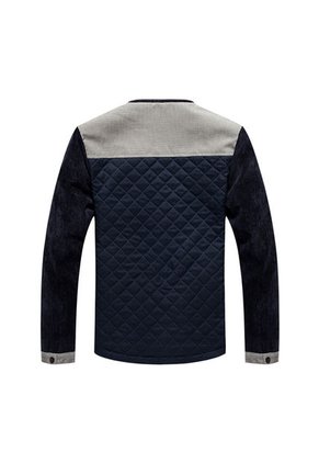 Chaqueta Casual Universitaria Hombres MJ100 Azul Gris