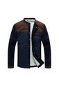 Chaqueta Casual Universitaria Hombres MJ100 Azul Marron de Frenezi
