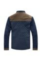 Chaqueta Casual Universitaria Hombres MJ100 Azul Marron de Frenezi