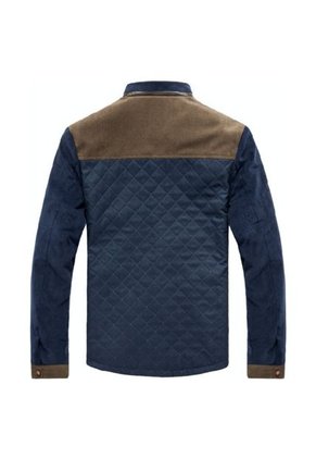 Chaqueta Casual Universitaria Hombres MJ100 Azul Marron