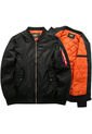 Chaqueta Hombre Piloto Militar Aviador Gruesa 8088 Negro de Frenezi