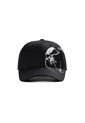 Gorra Beisbol Deportiva Unisex Algodon Bordado Skull Negro de Frenezi
