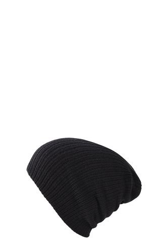 Gorro Unisex Punto Suave Algodon Invierno Liso 028 Negro Frenezi