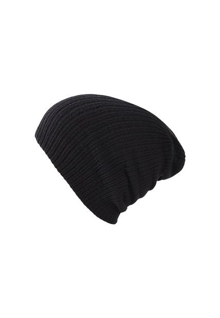 Gorro Unisex Punto Suave Algodon Invierno Liso 028 Negro