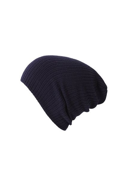 Gorro Unisex Punto Suave Algodon Invierno Liso 028 Azul