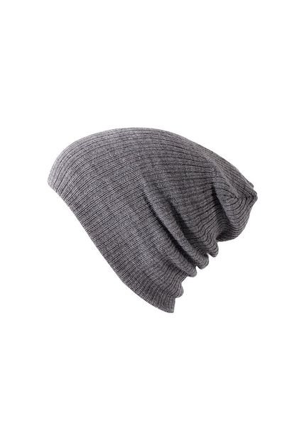 Gorro Unisex Punto Suave Algodon Invierno Liso 028 Gris