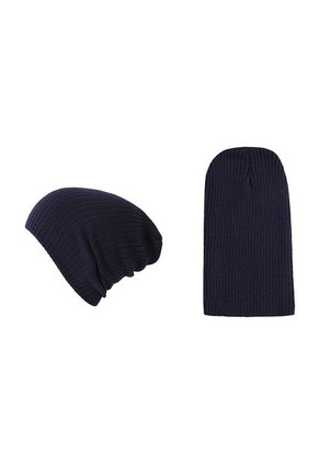 Gorro Unisex Punto Suave Algodon Invierno Liso 028 Azul