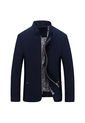 Chaqueta Hombre Casual Slim Fit Cremallera MWJ1778 Azul de Frenezi