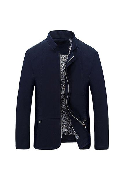 Chaqueta Hombre Casual Slim Fit Cremallera MWJ1778 Azul