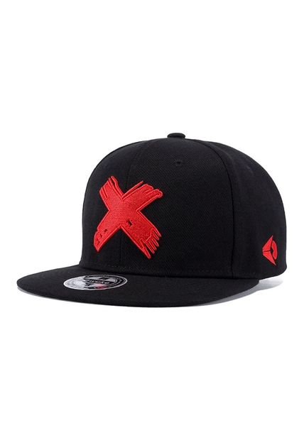 Gorra Plana Beisbol Hip Hop Unisex Algodon Bordado 3D Rojo