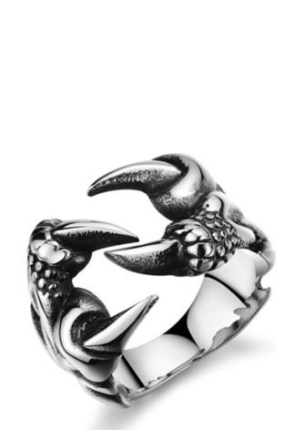 Anillo Punk Retro Gotico Hombre Ajustable FF042 Garra Frenezi