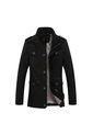 Chaqueta Hombre Casual Larga Slim Fit Algodon 86923 Negro de Frenezi