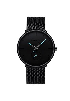Reloj Hombre Lujo Delgado Malla Acero CRRJU 2150 Negro Azul