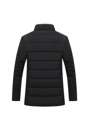 Chaqueta Casual Hombre Lana Alta Calidad Acolchada 1719 Negro