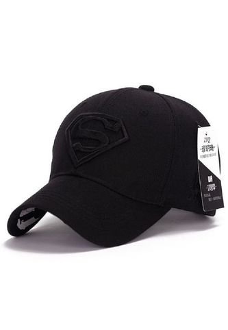 Gorra Beisbol Superman Poliester Logo Negro Frenezi
